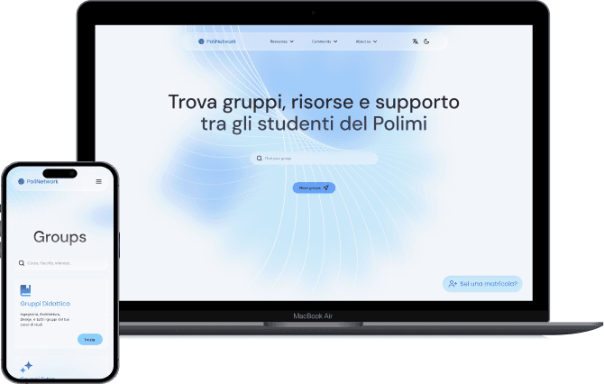 Il sito PoliNetwork su computer e smartphone